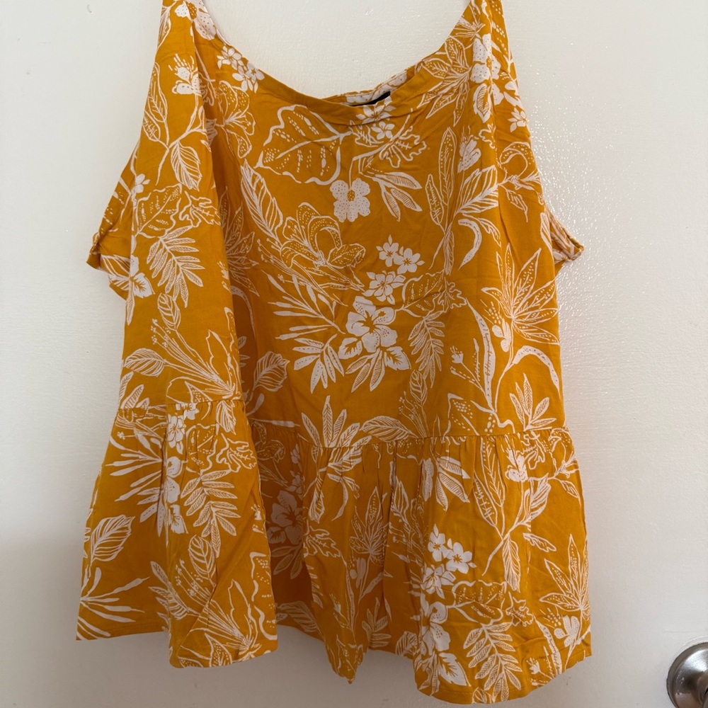 Forever 21 yellow Floral Blouse